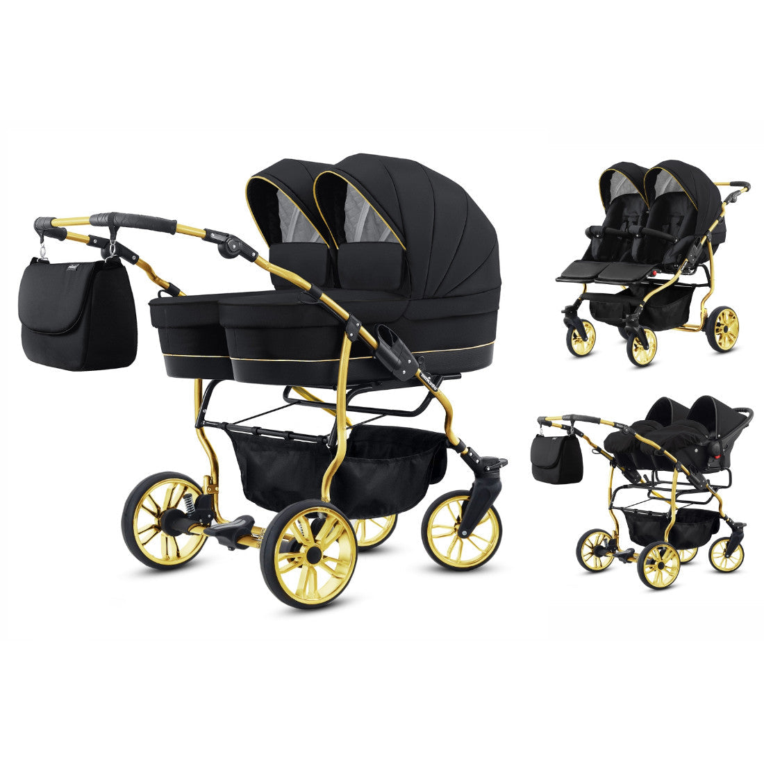 Carucior pentru gemeni Mikado Goldstar 3 in 1